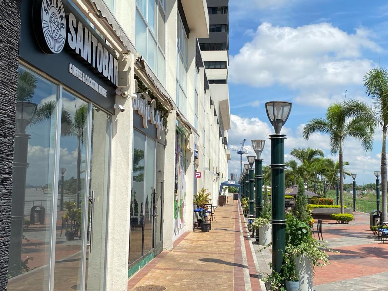 Puerto Santa Ana, Torres Bellini, 2 Dormitorios, Parqueo Guayaquil Bagian luar foto